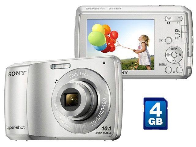 Câmera Digital Sony Cyber-Shot DSC-S3000 10.1MP - LCD TFT 2,7